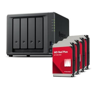 Imagem de Synology DS925+ Pacote 24TB Western Digital (WD Red Plus 4X 6TB) 4Bay Desktop NAS, portas de 2,5 GbE, 4 GB de RAM