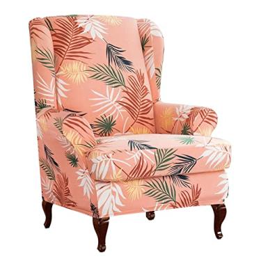 Imagem de 2 capas de poltrona de elastano capa de sofá com asa elástica para poltronas, capas para poltronas, protetor de móveis, sala de estar, quarto, laranja