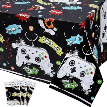 Imagem de WERNNSAI 3 peças de toalha de mesa de videogame – Decorações de aniversário de jogos