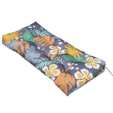 Imagem de BAHULA Almofada de banco de jardim à prova d'água, almofada de banco de pátio de varanda macia espessa para cadeiras de balanço internas para varanda balanço sofá sofá externo mobiliário interno, flor