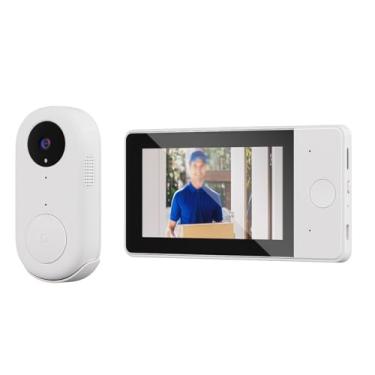 Imagem de Tangxi de Intercomunicação de Campainha de Vídeo Inteligente Sem Fio, Câmera de Campainha de Vídeo HD WiFi 2.4G Com Monitor de 4,3 "e Lente Grande Angular de 115 °, Alto-falante e