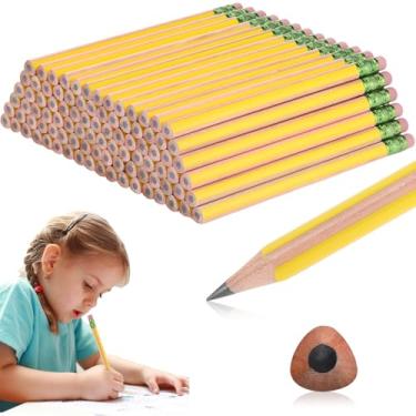 Imagem de Seajan 96 lápis jumbo, grande, gordo, grosso, triangular, refil de lápis com borracha lápis grande de 17 cm para crianças iniciantes pré-escolares, jardim de infância, escola, escritório, presentes de