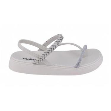 Imagem de Sandália Papete Feminina Moleca 5499.106 Brilho Strass-Feminino