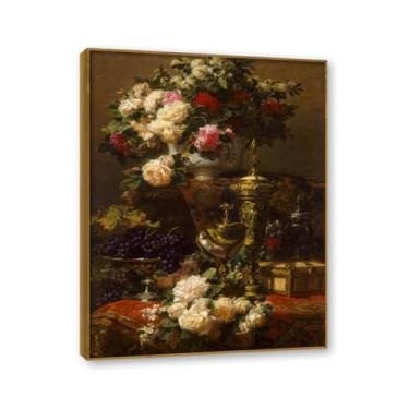 Imagem de Moldura de teca. Arte de parede em tela de especiarias coloridas e colher de tempero | Decoração de cozinha vintage | Arte moderna para casa e sala de jantar. B85. 30 x 40 cm - 11,8 x 15,7 pol