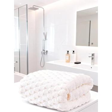 Imagem de Toalha de banho grande 139 x 71 cm, macia, absorvente, grossa, grande toalha para adultos, casa de banho, chuveiro