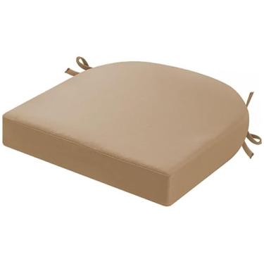 Imagem de Yadlan Almofadas de assento para cadeiras de jantar à prova d'água, almofadas de assento para cozinha com gravatas, quarto, pátio, almofada de assento de espuma viscoelástica de densidade com capas