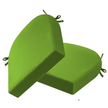 Imagem de Yadlan Almofadas de assento para cadeiras de jantar à prova d'água, almofadas de assento para cozinha com gravatas, quarto, pátio, almofada de assento de espuma viscoelástica de densidade com capas