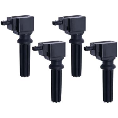 Imagem de YOMALL 4 peças de bobinas de ignição UF670 Pacote de bobina de ignição serve para 2012-2018 Focus, 2013-2020 Fusion, 2013-2021 EcoSport, Range Rover Evoque 2.0L 2012-2017, CM5Z12029A Peças de