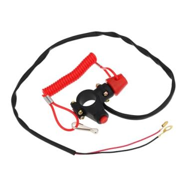 Imagem de Micro Traders Interruptor de parada de emergência de 22 x 650 mm para quadriciclo de motor 50cc 70cc 90cc 110cc 125cc 150cc 200cc 250cc