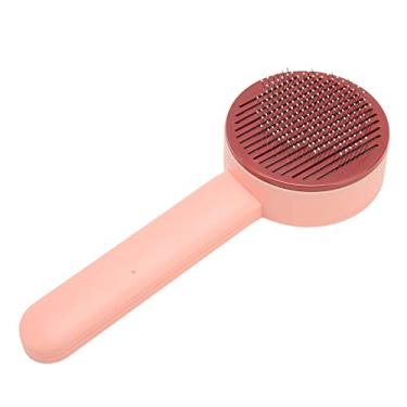 Imagem de aqxreight Escova de Limpeza para Gatos Multiuso Autolimpante para Remoção de Pêlos de Animais de Estimação Pente de Agulha para Cães Gatos Animais de Estimação Cinza Limpo 135 e Design Incluído Escova Auto-limpa para Flutuando No Cabelo (Fogo Rosa)