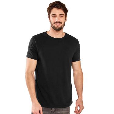 Imagem de Camiseta Replay Masculina Basic Crewneck Logo Preta-Masculino