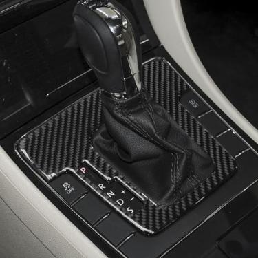 Imagem de BETTERHUMZ Compatível com Volkswagen VW Passat 2011 2012 2013 2014 2015 Fibra de Carbono Carro Painel de Mudança de Engrenagem Decoração Decalque Adesivo Interior do Carro Acessórios (Estilo B)