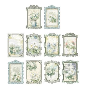 Imagem de Adesivos de papel para scrapbook vintage, adesivos decorativos retrô para álbum de fotos, artesanato diy, 30 folhas de papel leve (Tipo 2)