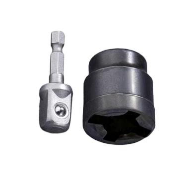 Imagem de Adaptador de broca de aço inoxidável para trailer de trailer com adaptador de soquete de 1/2 polegada, conjunto de ferramentas