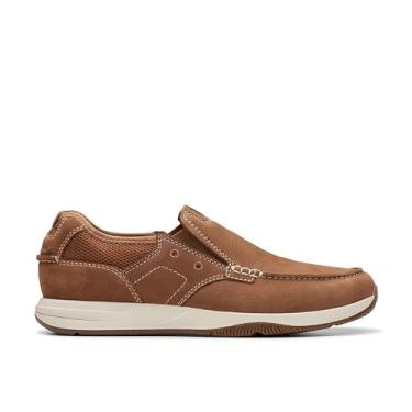 Imagem de Clarks Mocassins masculinos Sailview Step, Tan Light Nubuck, 43 EU