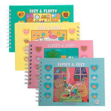 Imagem de Livro Para Colorir Infantil Comfy Cozy Capa Dura Divertido - Toys 2u, 