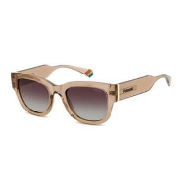 Imagem de Óculos Solar Polaroid Pld6213/s/x 10ala 51 Translúcido Lente Marrom Degradê Polarizada-Feminino