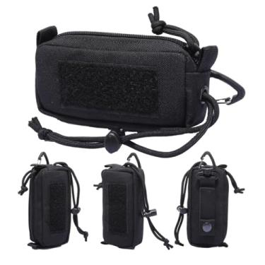 Imagem de DraCra Bolsa Tática Molle Pequena Bolsa de Cintura EDC Bolsa de Cinto com Clipes de Cinto e Ganchos Pendurada Bolsa EDC Mini Organizador de Bolso Compacto para AirPods, Fones de Ouvido, Chaveiros