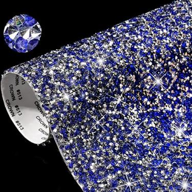 Imagem de Adesivos de strass brilhantes para decoração de casa DIY - Adesivos autoadesivos de folha de cristal para carros, presentes, casamentos, aniversários e festas de aniversário
