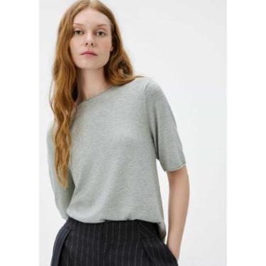 Imagem de Camiseta Hering Manga Curta Em Tricô Leve Feminina-Feminino