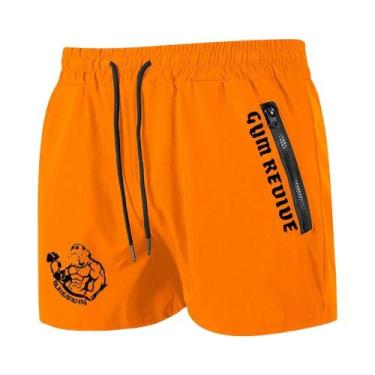 Imagem de Bermudas Masculinas De Secagem Rápida Com Estampa, Bolsos Laterais Com