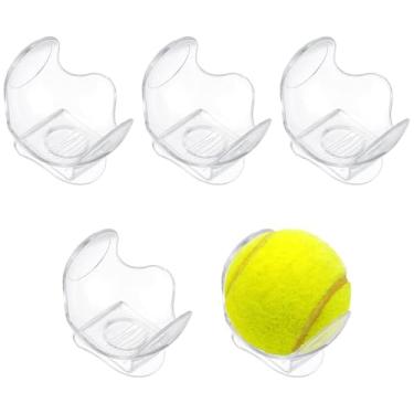 Imagem de NBEADS 5 peças de suporte de clipe de cintura de bola de tênis, suporte de clipe de cintura ABS transparente para jogos de treino e atividades esportivas
