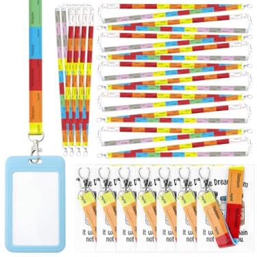 Imagem de Tinlade Conjunto de 40 presentes de agradecimento da semana CRNA para anestesiologistas, medicamentos, etiqueta de medicamentos, 17,7 cm, cordão de pescoço, porta-chaves, crachá de identificação