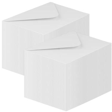 Imagem de SENJEOK Envelopes de convite brancos com 200 peças, envelopes com aba em V de 10 x 15 cm para casamento, cartões de formatura, cartões postais