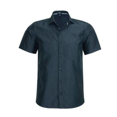 Imagem de Camisa Social LBL Masculina Manga Curta Comfort Com Bolso Uniforme Dia