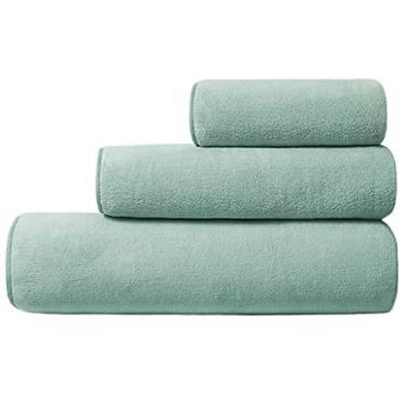 Imagem de Toalha de banho toalha de banho três conjuntos amantes de hotel sucção grande toalha de envoltório dois conjuntos toalha macia de banheiro (cor: 3PS, tamanho: 70x35cm+140x70)