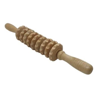 Imagem de Rolo Massageador Corporal De Madeira Terapeutico 38cm - Wari