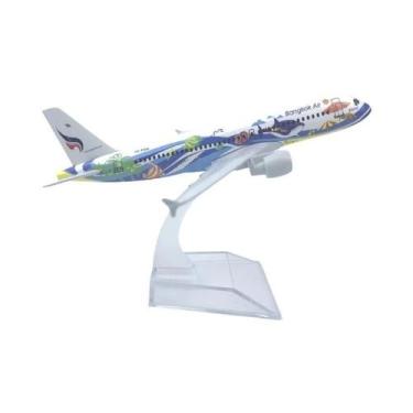 Imagem de Modelo De Avião Miniatura De Metal Airbus A320 Diecast De 16cm Para Cr