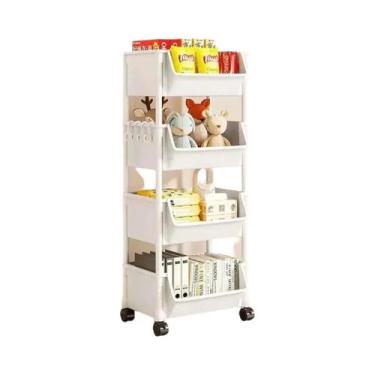 Imagem de Estante De Livros Estreita, Prateleira De Armazenamento Para Cozinha, 