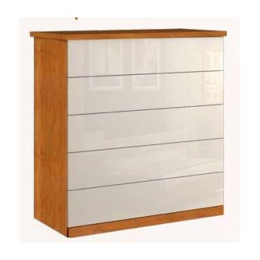 Imagem de Cômoda para quarto 5 gavetas Capri Bianchi - Bianchi Móveis