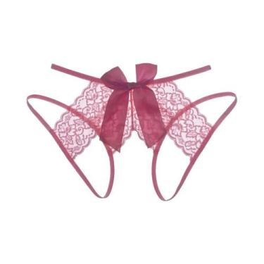 Imagem de Lingerie Sexy plus Size Para Mulheres, Calcinhas De Renda Com Abertura