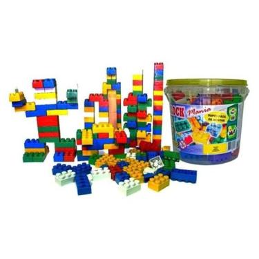 Imagem de Blocos de Montar Didáticos Balde com 104 peças - PopMov