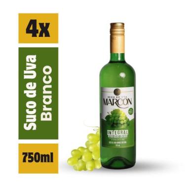 Imagem de Kit 4 Suco de Uva Branco Niágara Marcon 100% Natural 750ml