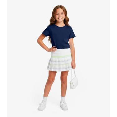 Imagem de Blusa Básica Infantil Manga Curta Lisa Soletex Azul, 4, Azul