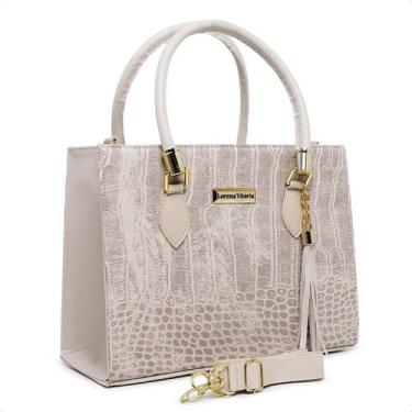 Imagem de Bolsa feminina transversal media material em croco sintetico - LORENA 