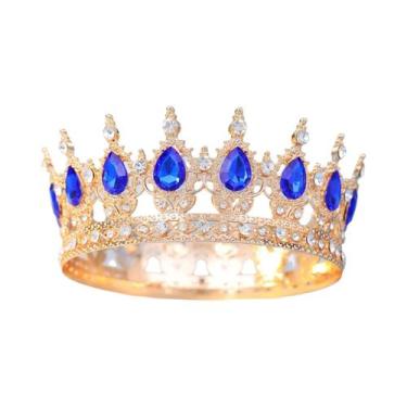 Imagem de Tiara Redonda De Strass Para Noivas, Mulheres, Rainhas, Princesas E Me