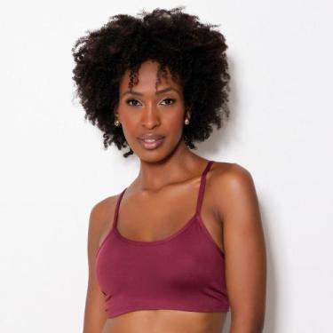 Imagem de Top de Alcinha sem Bojo Cor:VinhoTamanho:G - MTX Moda, Vinho, G