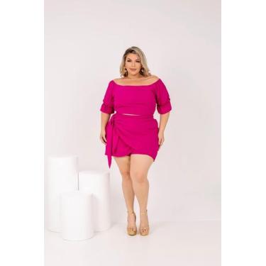 Imagem de Conjunto Short Saia e Cropped Plus Size Fresquinho Casual - Império, F