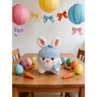 Imagem de Mini coelhinho fofo da Páscoa, decoração de festa feita à mão, acessório de mochila, presente de coelho para mulheres, presente de aniversário de inauguração de casa, troca de presente de crochê para
