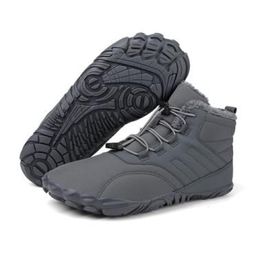 Imagem de Botas masculinas femininas de inverno para caminhada descalço, botas de neve sem gota, botas de neve com bico largo, à prova d'água, tênis para trilhas, caminhadas, atividades ao ar livre, unissex, B