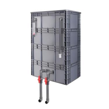 Imagem de Filtro de caixa de grande volume de negócios com cachoeira e fluxo de água ajustável - Sistema externo de circulação de água DIY para aquários, lagoas - Filtro de aquário