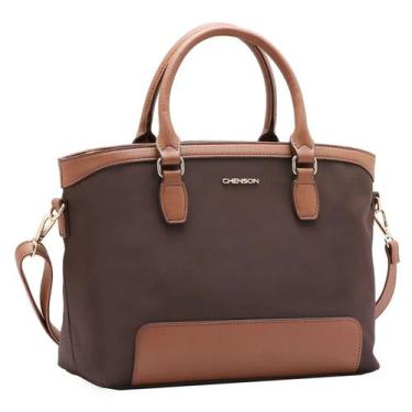 Imagem de Bolsa Chenson Feminina Microfibra Mão e Transversal 3184596 Cor:Café, 
