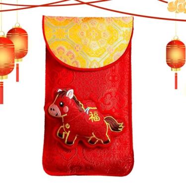 Imagem de Envelopes vermelhos para dinheiro, pacote multifuncional do ano do cavalo 2026 - Pacote vermelho grande para o festival da primavera de 2026 | para casamento, noivado, aniversário, casamento, para