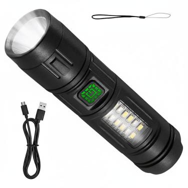 Imagem de Lanterna Multifuncional Led Com Luz Lateral E Bateria Recarregável Usb