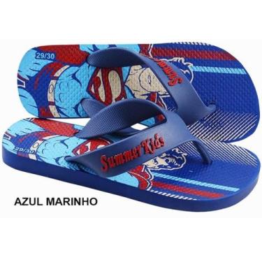 Imagem de Chinelo Criança Infantil Juvenil Confortável Menino Super Man - Summer