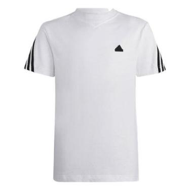 Imagem de Camiseta Adidas Icon 3 Stripes Branco Infantil-Unissex